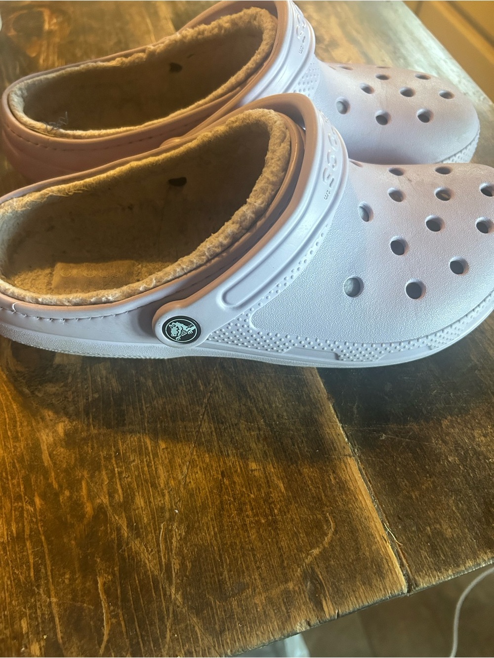 Crocs Unisex Classic Lavender Lined Clogs Sizes Men 9 Women 11